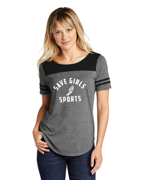 Save Girls Sports - Ladies Jersey T-Shirt