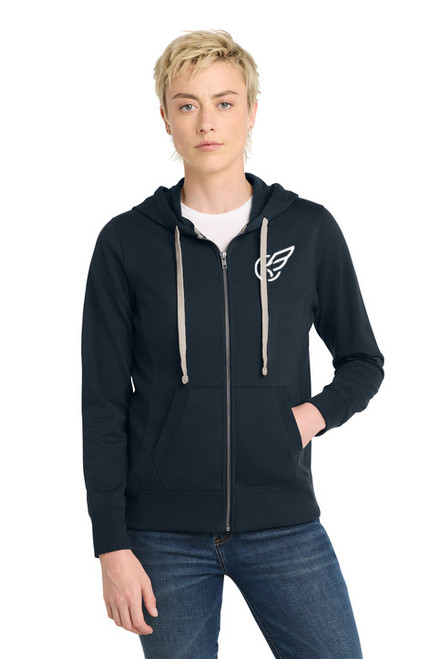 BCS Women's Full-Zip Hoodie (White Logo)