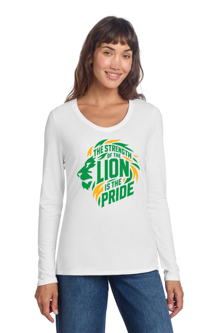 Lynden Lions Spirit Wear: Womens V-Neck Long Sleeve shirt