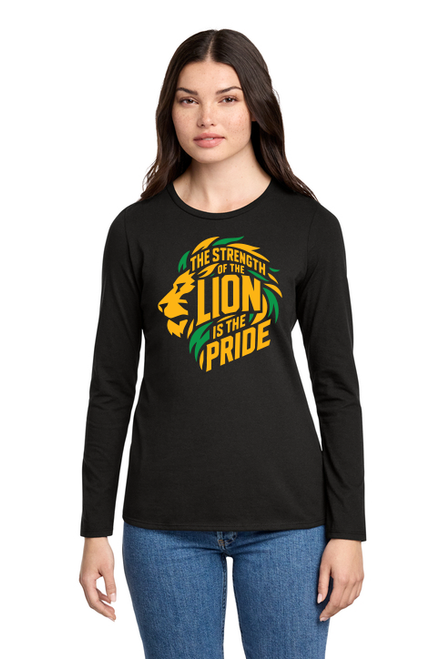 Lynden Lions Spirit Wear: Womens Crewneck Long Sleeve shirt