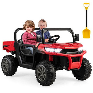 24V Ride On Kids Car with Dump Bed and Remote Control-Red - Color: Red D681-TQ10212US-RE