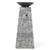 48 Inch Propane Fire Bowl Column with Lava Rocks and PVC Cover-Gray - Color: Gray D681-NP10641HS