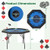 48 Inches Foldable Poker Table with Padded Rails and Cup Holders-Blue - Color: Blue D681-NP12057BL