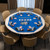 8-Player Foldable Poker Table Top with Carrying Bag-Blue B593-UY10155