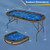 72 x 36 x 30.5 Inch Foldable Poker Table with 8 Cup Holders-Blue B593-UY10158
