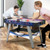 Air Powered Hockey Game Table with 2 Pushers and Pucks-Blue - Color: Blue D681-UY10093WH