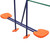  Swing Set Blue Steel and Plastic Ages 3-10 Durable Swing Set A949-91358