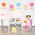 Kids 5 Pieces Table and Chair Set Wooden Children Activity Playroom Furniture Gift-White - Color: W D681-HY10046HS