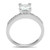 3W1209 - Rhodium Brass Ring with AAA Grade CZ  in Clear A874-3W1209