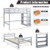 Twin Over Twin Loft Bunk Bed with Bookcase-Dark Brown B593-HU10042+