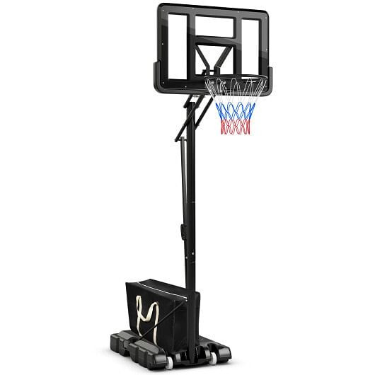 Portable Basketball Hoop with 4.6 to 10 Feet 10-Level Height Adjustable B593-SP37879