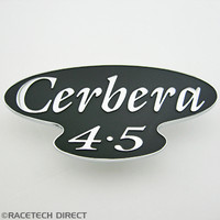 U1398 TVR Badge Cerbera 4.5 Silver U1398 TVR Badge Cerbera 4.5 Silver