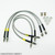 TVR001 BRAKE HOSE KIT - BRAIDED (CHIM & GRIFFITH)