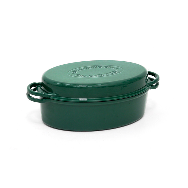 Big Green Egg Oval 5.5 Qt. Enameled Cast Iron Casserole Dish