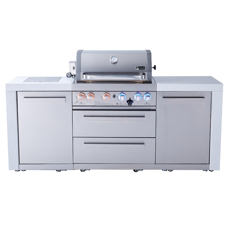 Mont Alpi 400 Deluxe Island, Infrared Side Burner - 82