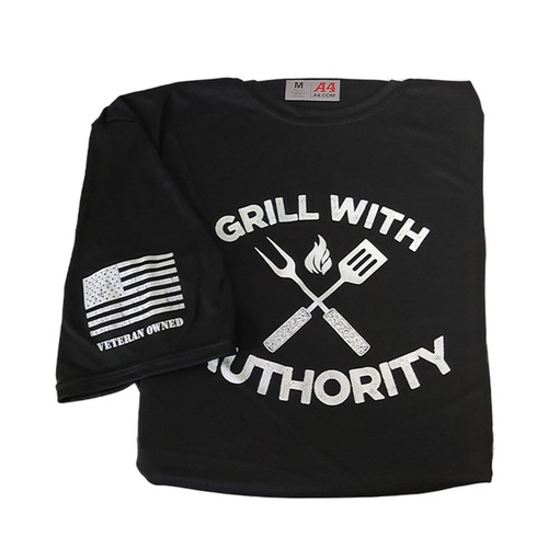 BBQ Authority Black T-Shirt, 100% Polyester (S - XXL)