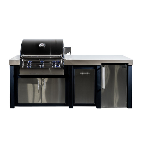 BBQ Authority 92" Outdoor Island with Refrigerator and FireMagic Echelon E660I