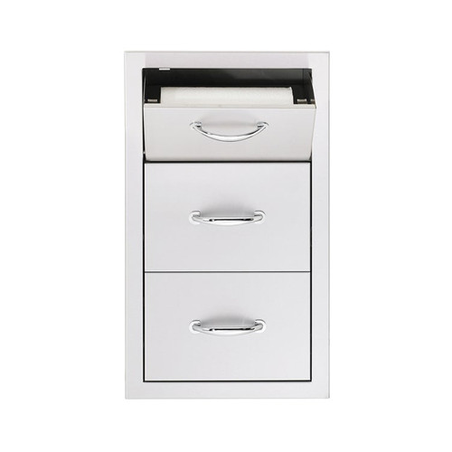 Summerset 17" Vertical 2-Drawer and Paper Towel Holder Combo