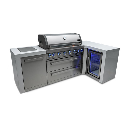 Mont Alpi 805 Deluxe Island with 90 Degree Corner and Fridge Cabinet