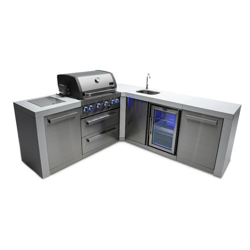 Mont Alpi 400 Deluxe Island with 90 Degree Corner and Beverage Center