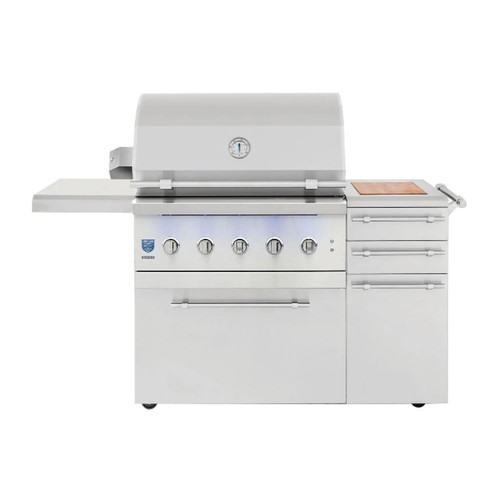 American Made Grills Encore 36" Freestanding Hybrid Gas & Solid Fuel Grill