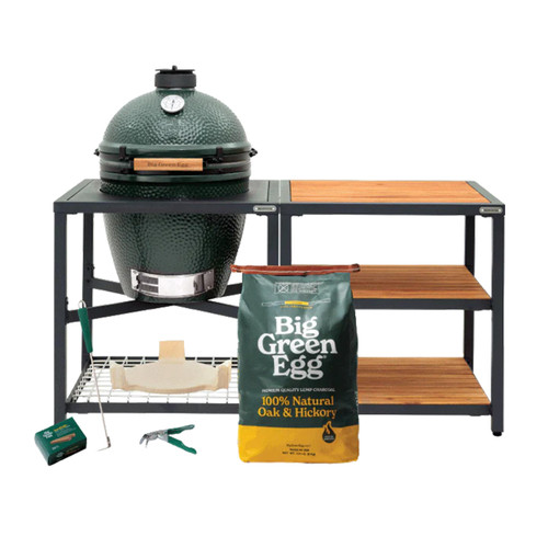 Big Green Egg Large Charcoal Kamado Package with Modular Nest & Expansion Frame