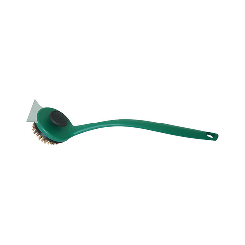 Big Green Egg SpeediClean Palmyra Bristle Long-Handle Grid Scrubber