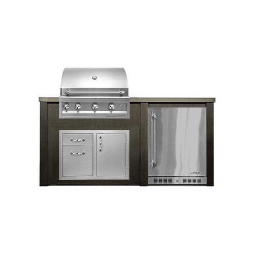 Artisan 6ft Outdoor Kitchen Island w/ Refrigerator & 32" Professional Grill (ARTP-32), by Haven Outdoor