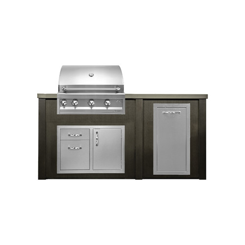 Artisan 6ft Outdoor Kitchen Island w/ Trash Center & 32" Professional Grill (ARTP-32), by Haven Outdoor