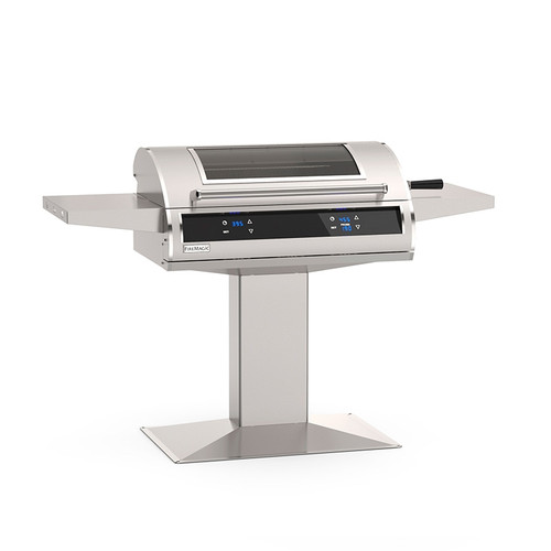 Fire Magic EL500S 30" Patio Post-Mount Accessible Electric Grill with Dual Control & Magic View Window, 32" Pedestal