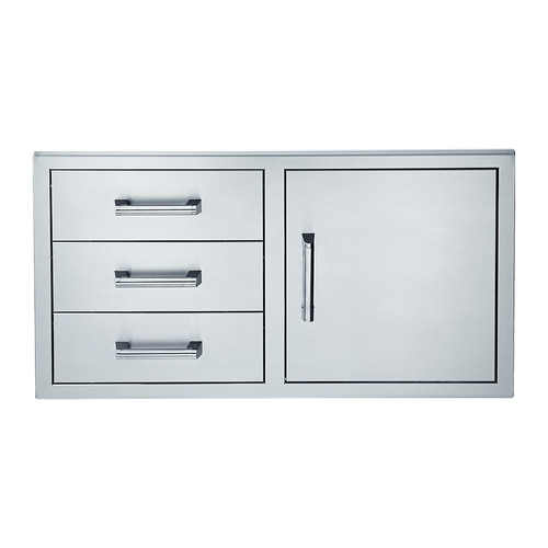 Broilmaster 42" Stainless Steel Single Door with Triple Drawer - 42"w x 22"h