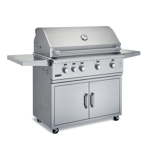Broilmaster G-Series 42" Cart Model Natural Gas Grill, 4 Burner, Rear IR Burner, LED Control Knobs
