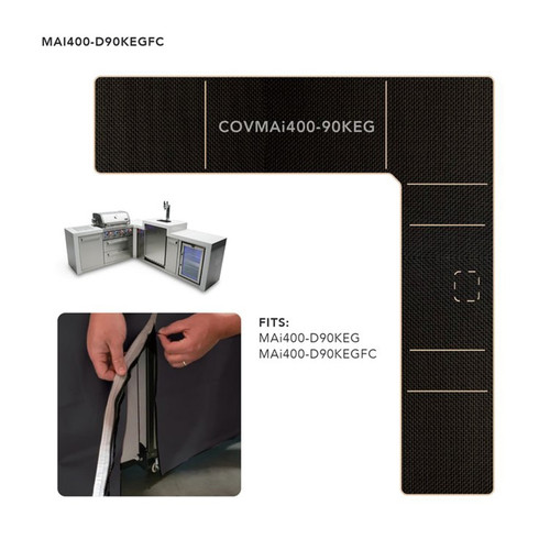 Mont Alpi Cover for 400 L-Shaped Island with 90 Degree Corner and Kegerator