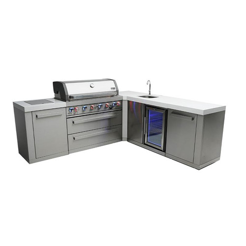Mont Alpi 805 L-Shaped Island with 90 Degree Corner and Beverage Center