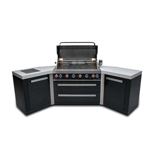 Mont Alpi 805 Black Stainless Steel Island with 45 Degree Corners