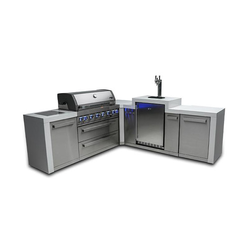 Mont Alpi 805 Deluxe L-Shaped Island with 90 Degree Corner and Kegerator