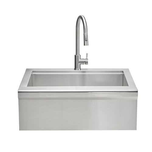 Coyote 30" Outdoor Farmhouse Sink with Pulldown Faucet