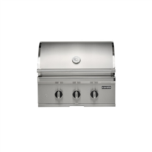 Coyote 30" SL-Series 3 Burner Built-In Gas Grill, Infinity Burners, Infrared Rotisserie Burner