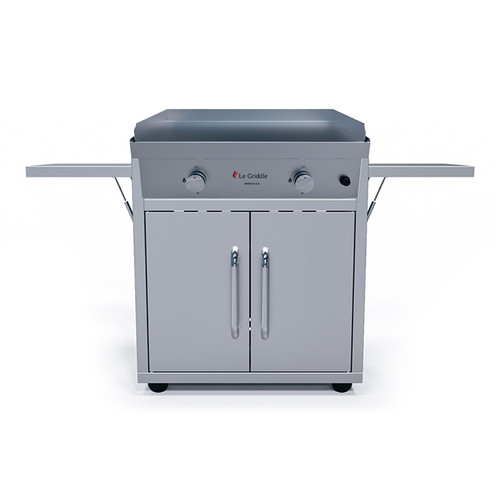 Le Griddle Ranch Hand 2 Burner 30" Tabletop Gas Griddle on Stainless Steel Cart (Minor Damage, Out of Box)