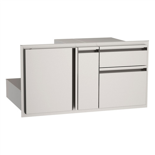 AOG Single Access Door with Double Drawer & Platter Storage Combo