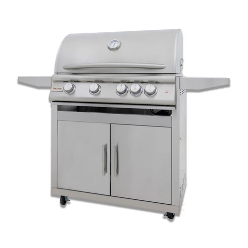Blaze LTE Plus 32" 4-Burner Freestanding Gas Grill with Rear Burner & Lighting System