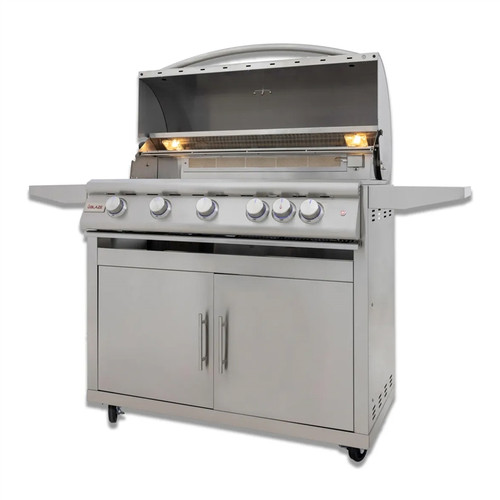 Blaze LTE Plus 40" 5-Burner Freestanding Gas Grill with Rear Burner & Lighting System