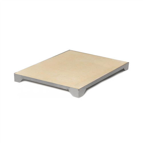 Blaze 14 3/4" Ceramic Pizza Stone with Stainless Steel Tray for Prelude LBM/LTE/LTE Plus/LTE PRO Gas Grills
