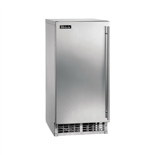Perlick 15" Indoor/Outdoor ADA Accessible Clear Ice Maker with Pump, Stainless Steel Solid Door