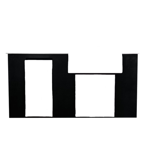 Coyote KEY 6' Black Outdoor Kitchen Island w/ Light Gray Countertop