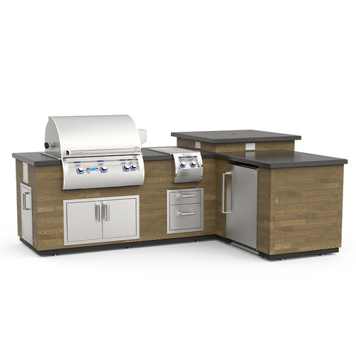 Fire Magic L-Shaped Reclaimed Wood Island - Cut-out Only