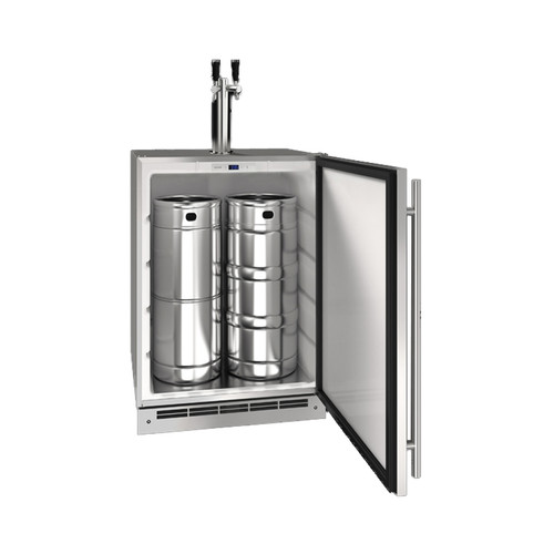 U-Line 24" Outdoor Single or Double Tap Keg Refrigerator