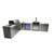 Mont Alpi 805 L-Shaped Island with 90 Degree Corner, Kegerator and Beverage Center