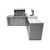 Mont Alpi 805 Deluxe L-Shaped Island with 90 Degree Corner and Kegerator
