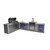 Mont Alpi 805 Deluxe L-Shaped Island with 90 Degree Corner, Kegerator, Beverage Center and Fridge Cabinet